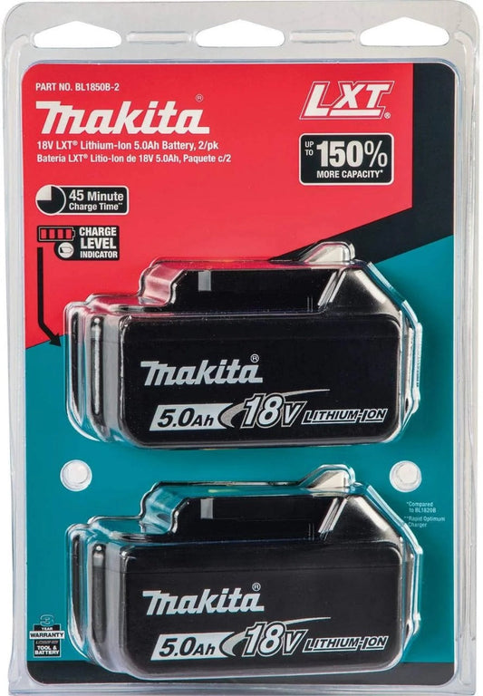 Makita 18V 5.0Ah LXT Lithium-Ion Battery – Model BL1850B (Part No. 197280-8)