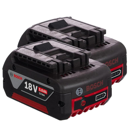 Pack of Two Bosch 18 V 5.0 Ah Professional Li-Ion Batteries